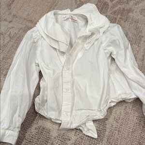 Zara Cream Ruffled Blouse